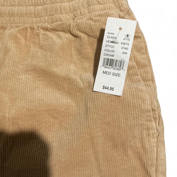 PacSun Volley Corduroy Drawstring Shorts Cream Size M - Picture 4 of 8